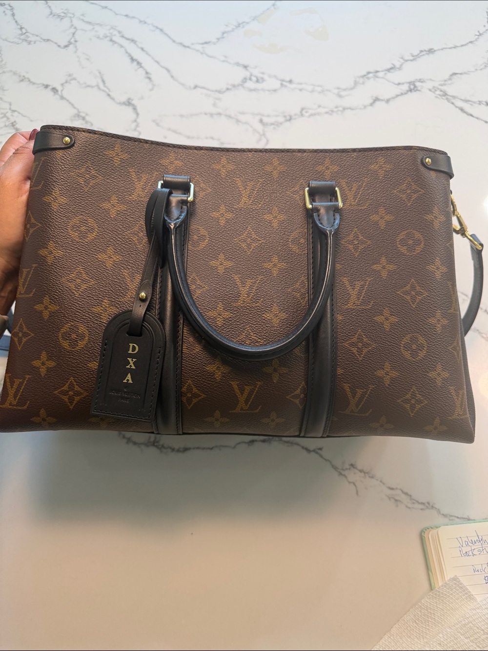 AUTHENTIC Louis Vuitton Monogram Souflot BB Black